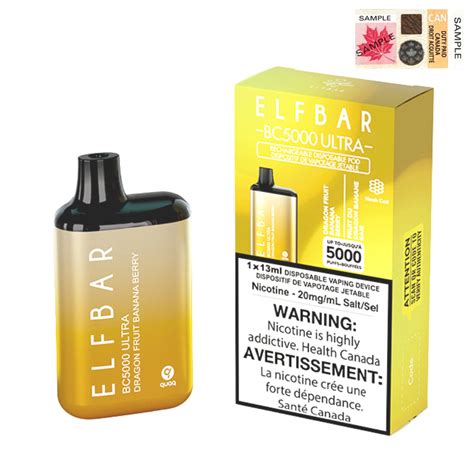 elf bar bc ultra disposable vape dragon fruit banana berry