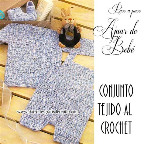 Bebé Conjunto saco enterito y botitas tejidas al crochet paso a