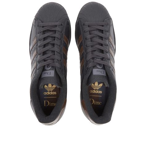 Adidas X Dime Superstar Adv Carbon Grey And Brown End Ar