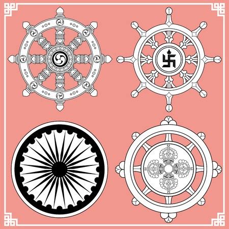 Dharma Wheel Vector At Vectorified Collection Of Dharma Wheel