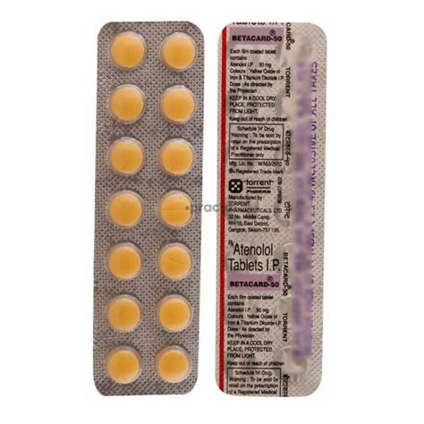 Betacard Tablet Atenolol Torrent Pharmaceuticals Ltd Tablets In