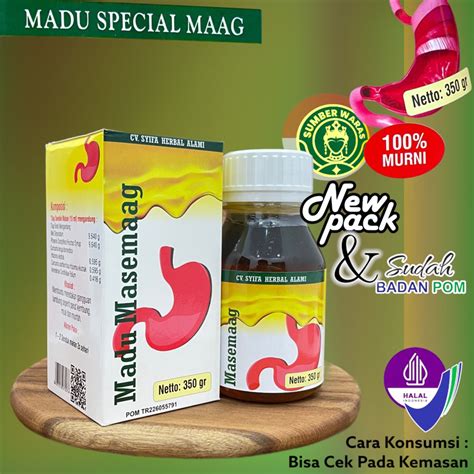 Jual MADU MAAG MASEMAAG BPOM 350gr MASEMAG Madu Spesial Obat Maag Dan