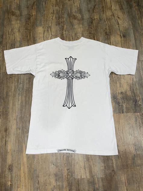 Chrome Hearts Rare Chrome Hearts Floral Cross Neck Logo White Pocket