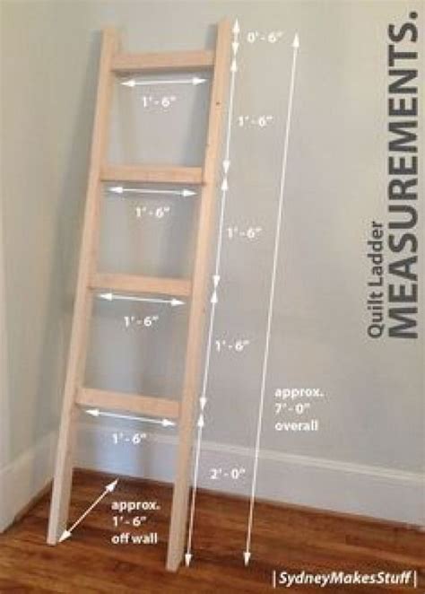 Diy Quilt Ladder Measurements And Dimensions Sydneymakesstuff