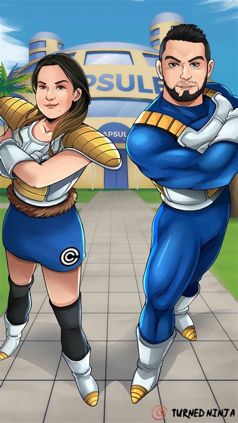 The Strongest Saiyan Couple Dragon Ball Couple Custom Drawing In 2022