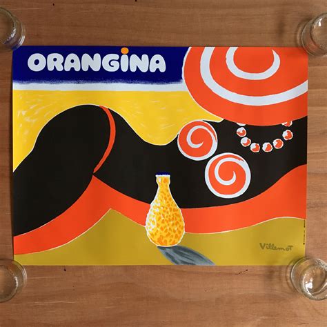 Original Poster Orangina Sulla Spiaggia On The Beach Etsy Orangina