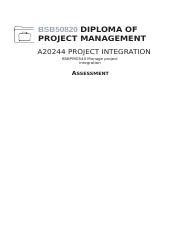 Bsbpmg Manage Project Integration Assessment Rafael Chebar Docx