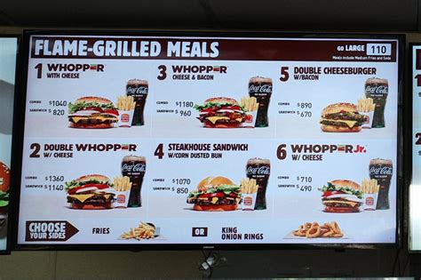 Burger King Menu Prices 2022