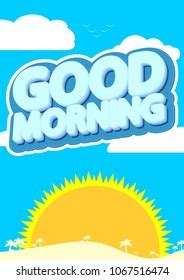 Good Morning Poster Design Template Vector Stock Vector (Royalty Free ...