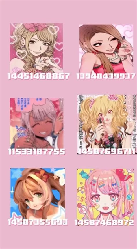 Four Anime Girls With Different Hair Styles And Numbers On Their Faces