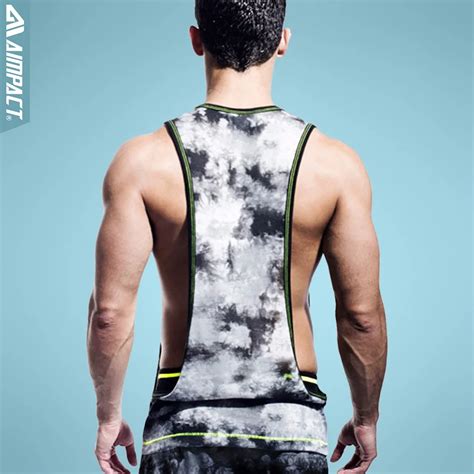 Buy Aimpact Men S Cotton Vigor Tank Tops Low Cut Side Holes Racer Cut Back Vest