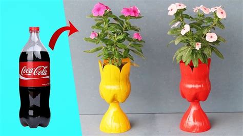 How To Make Beautiful Flower Pots From Recycled Plastic Bottles For