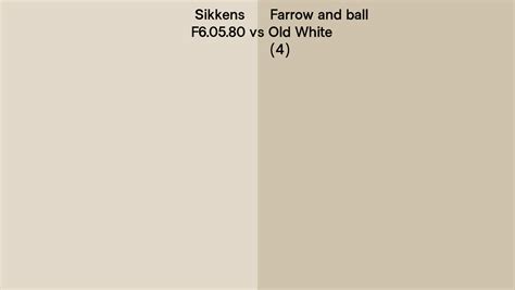 Sikkens F6 05 80 Vs Farrow And Ball Old White 4 Side By Side Comparison