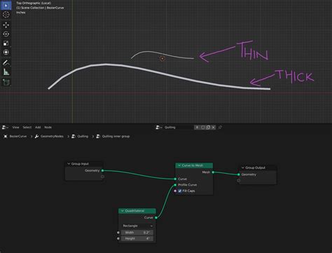 Geometry Nodes How To Get Uniform Thickness With Curve To Mesh