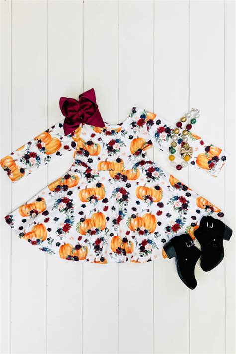 Fall Floral Pumpkin Dress – dashofglittercom