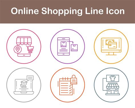 Online Shopping Vector Icon Set 21505683 Vector Art At Vecteezy