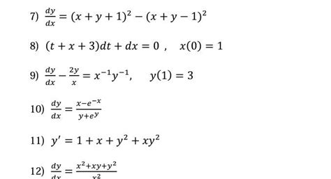 Solved 7 Dxdy X Y 1 2− X Y−1 2 8 T X 3 Dt Dx 0 X 0 1 9