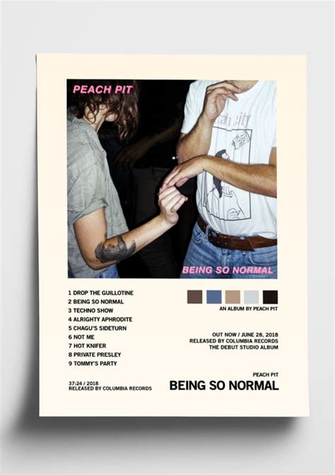 Peach Pit Being So Normal Album Art Tracklist Poster The Indie Planet