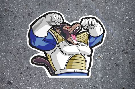 Great Ape Vegeta Dragon Ball Z Waterproof Sticker Etsy Dragon Ball