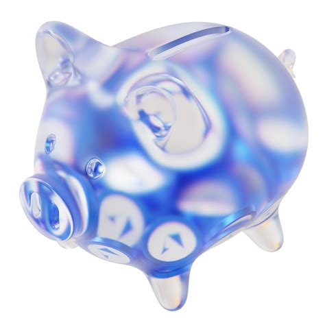 Loopring LRC Glass Piggy Bank With Decreasing Piles Of Crypto Coins