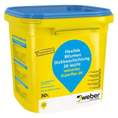 Weber Tec Superflex K Flexible Bitumen Dickbeschichtung Abdichtung Sg