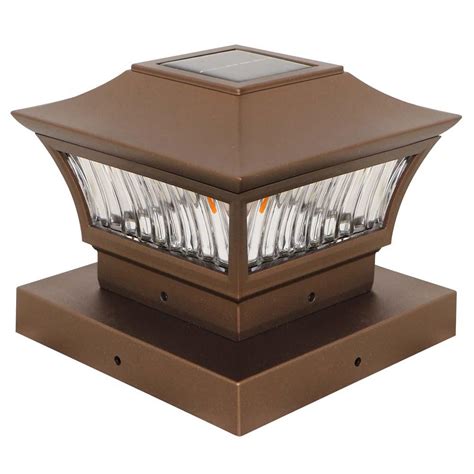 X Solar Post Cap Lights Bronze