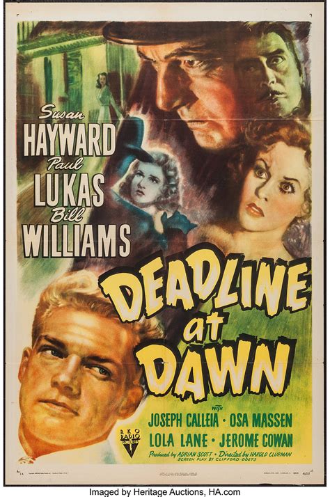 Deadline At Dawn Rko 1946 One Sheet 27 X 41 Film Noir Lot 51097 Heritage Auctions