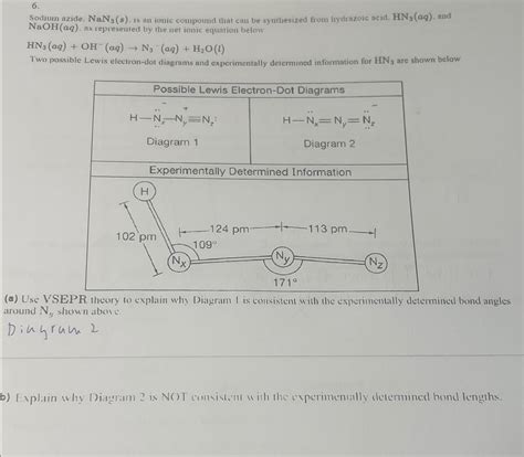 Solved Sodium Azide Nan3s ﻿is An Ionic Compound That Can