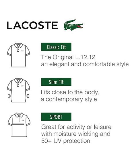 Lacoste Size Chart Men - Greenbushfarm.com