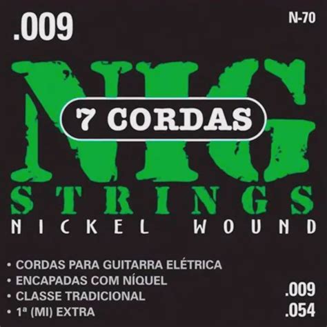 Encordoamento P Guitarra 009 7 Cordas Nig Nickel N70 Oneal Submarino