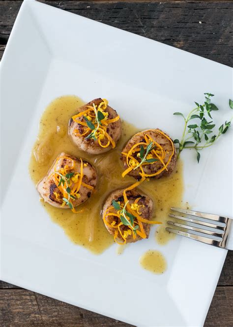 Pan Seared Scallops With Citrus Ginger Sauce