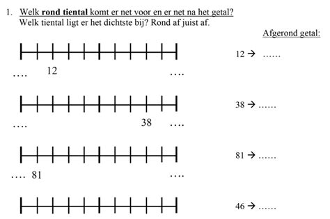 Getallen Afronden Naar Het Dichtstbijzijnde Tiental En Uitkomsten