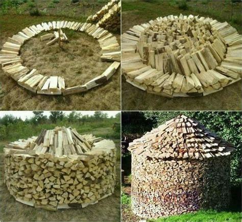 Stacking Firewood for Outdoor Storage