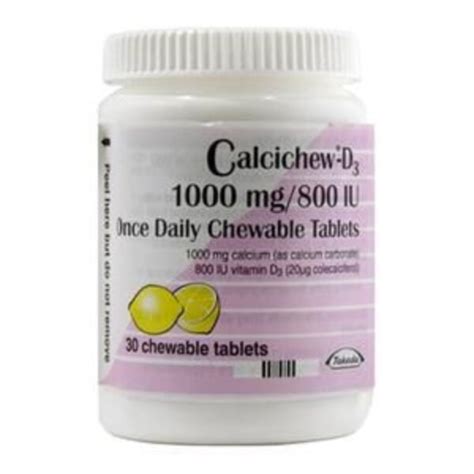 Calcichew D3 Forte Double Strength 1000 Mg 800 IU Chewable Tablets