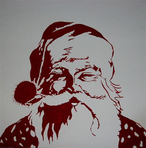 Santa Claus Stencil Silhouette SVG Cutting File by TheSVGcorner