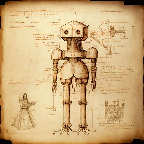 A Leonardo da Vinci sketch of a robot : r/midjourney