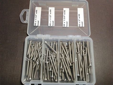 250pcs Ford 8 With 6 Phillips Oval Head Stainless Steel Trim Screws