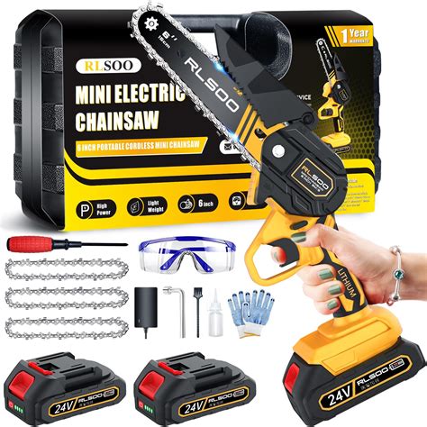 Snapklik Mini Chainsaw 6 Inch RLSOO Upgraded Portable Electric