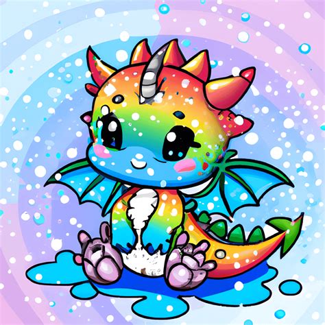 Rainbow Dragon Graphic · Creative Fabrica