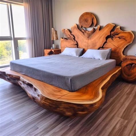 Rustic Elegance Redefined Unveiling Exquisite Live Edge Bed Frames