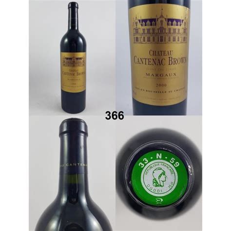 Château Cantenac Brown 2000 N 366 Margaux Rouge La cave Cdiscount