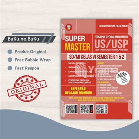 Jual Super Master Persiapan Dan Pendalaman Materi Us Usp Sd Mi Kelas Vi