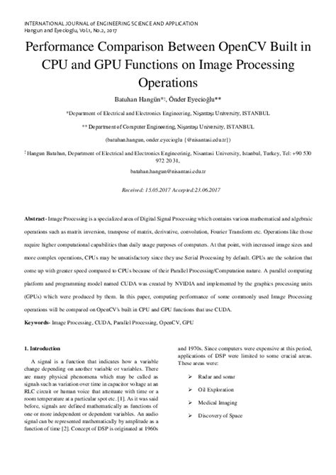 (PDF) Performance Comparison Between OpenCV Built in CPU and GPU ...