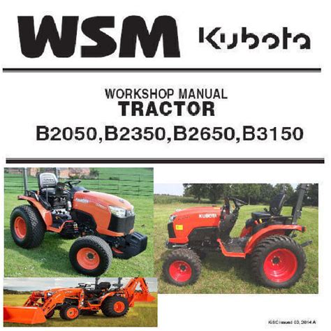 Kubota B2050 B2350 B2650 B3150 Tractor Workshop Service Manual Pdf Cd Nice Ebay