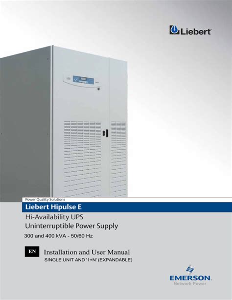 Liebert Hipulse E Hi Availability Ups Uninterruptible Power