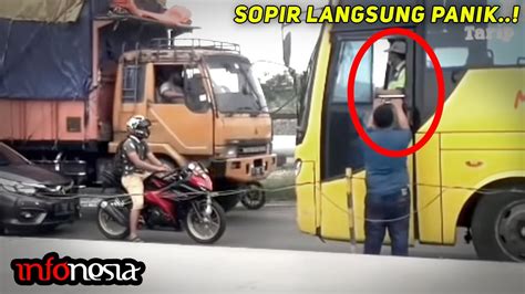 LANGSUNG KAPOK Nekat Lawan Arah Saat Macet Bus Ini Dihadang Dan