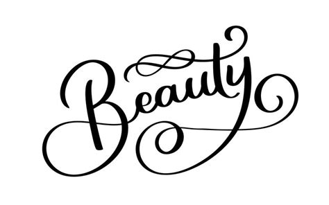 Beauty Typography Square Poster Vector Lettering Calligraphy Phrase