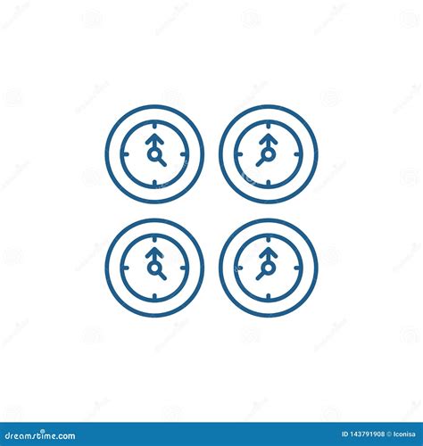 Les Fuseaux Horaires Rayent Le Concept D Ic Ne Symbole Plat De Vecteur