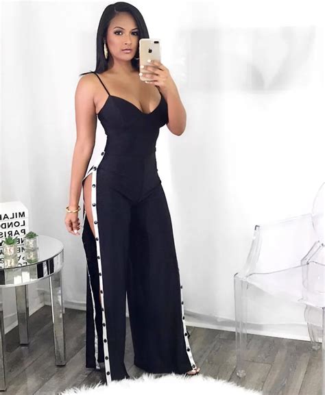 Buy Elegant Striped Sexy Women Jumpsuit Backless