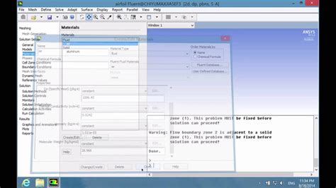 Flow Over An Airfoil Using Ansys Workbench — Physics Setup On Nasa Mesh Model Youtube